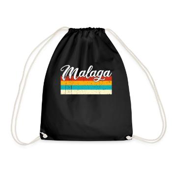 Malaga Retro Vintage - Turnbeutel - Schwarz - Vorne