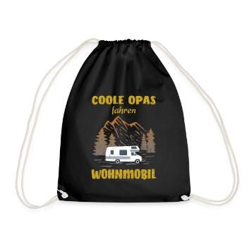 Coole Opas fahren Wohnmobil - Turnbeutel - Schwarz - Vorne