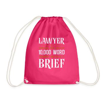 Young Lawyer Attorney Law Lawyer - Drawstring Bag - fuchsia - Front