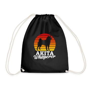 Akita Inu Shiba Inu Cadeau pour chien japonais - Sac de sport léger - noir - Devant