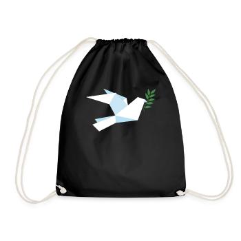 Peace dove world peace - Drawstring Bag - black - Front