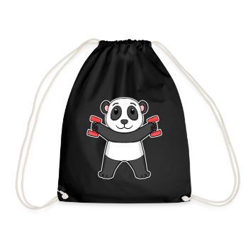 Panda Dumbbell Haltères Fitness Gym - Sac de sport léger - noir - Devant