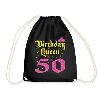 50e anniversaire Reine 50 ans Cadeau d’anniversaire - Sac de sport léger - noir - Devant