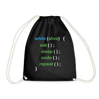 Développeur de logiciels de codage Python - Sac de sport léger - noir - Devant