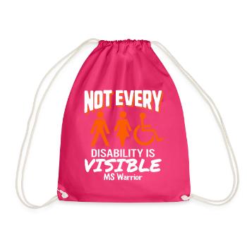 Chemise de sensibilisation à la SP, tous les handicaps ne sont pas - Sac de sport léger - fuchsia - Devant