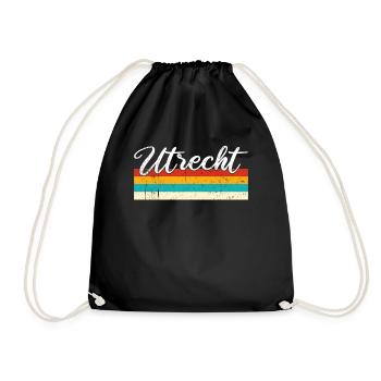 Utrecht Retro Vintage - Drawstring Bag - black - Front