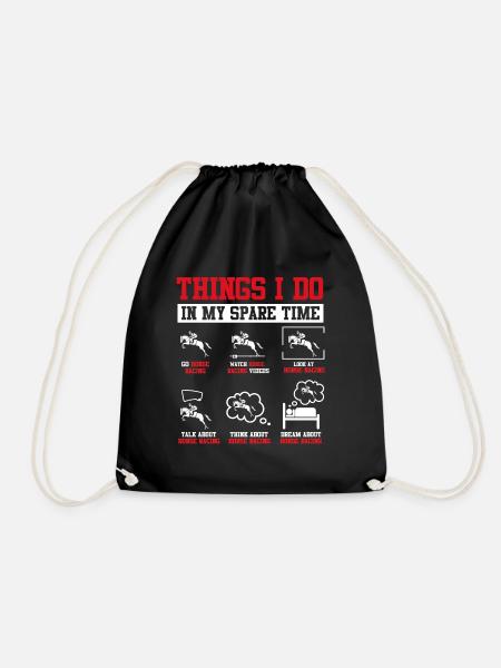 Horse racing - Drawstring Bag - black