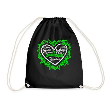 Organ Donation Awareness, Kidney Transplant - Drawstring Bag - black - Front