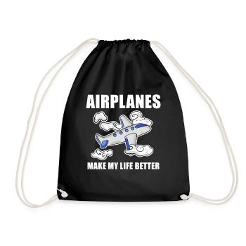 Avion - Sac de sport léger - noir - Devant