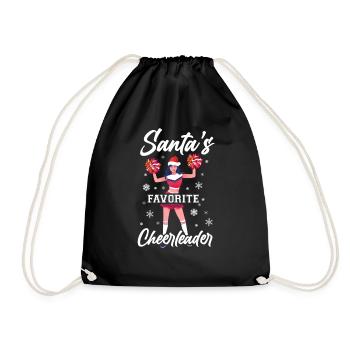 Cheer Cheerleading Père Noël - Sac de sport léger - noir - Devant