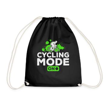 Bicycle mode on road bike road bike cyclists - Drawstring Bag - black - Front