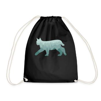 Lynx Bobcat Forest Nature Landscape Gift - Sac de sport léger - noir - Devant