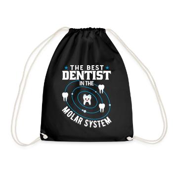 Dentist Dental Assistant Dentist Gift - Drawstring Bag - black - Front