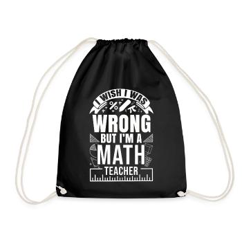 Mathematik Nerd Algebra Geometrie Formel Mathe - Turnbeutel - Schwarz - Vorne