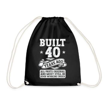 Construit il y a 40 ans Original 40th Birthday - Sac de sport léger - noir - Devant