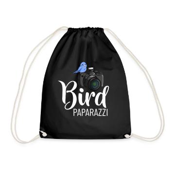 Bird Photography Lens Camera Photographer - Drawstring Bag - black - Front