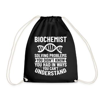 Biochemistry Biological Biochemists Physiological - Drawstring Bag - black - Front
