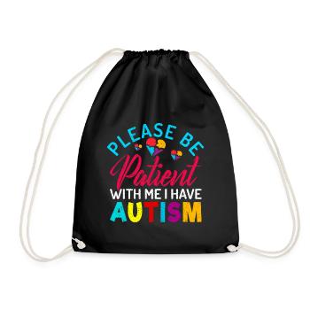 Autism - Drawstring Bag - black - Front