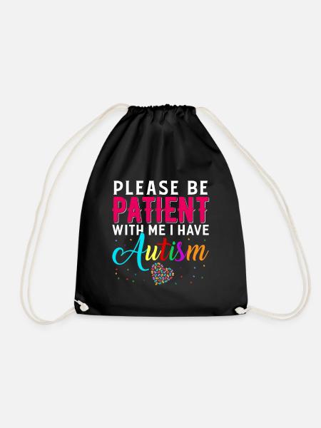 Autisme autistique Cadeau autistique autistique - Sac de sport léger - noir