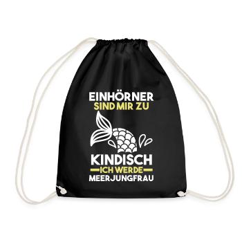 Meerjungfrauen - Turnbeutel - Schwarz - Vorne
