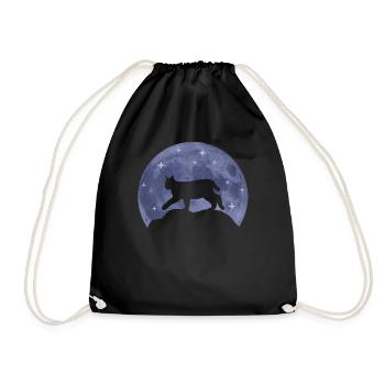 Lynx Moon Forest Animals Animal Lover Cadeau - Sac de sport léger - noir - Devant