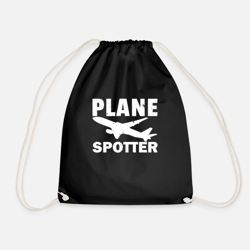 Plane Spotter Flugzeug Pilot Fliegerei Fliegen - Turnbeutel - Schwarz
