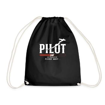 Airplane Pilot Future Pilot - Turnbeutel - Schwarz - Vorne