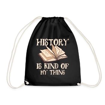 History is my thing Profession History Historian - Drawstring Bag - black - Front