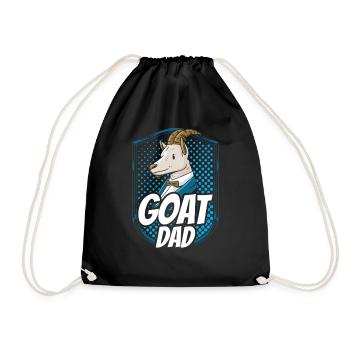 Goat Father Goat Father Goat Animal Domestic Goat - Drawstring Bag - black - Front