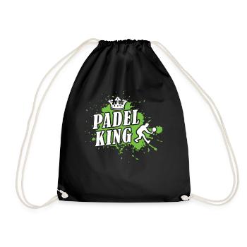 Padel King For the Best Padel Player - Drawstring Bag - black - Front