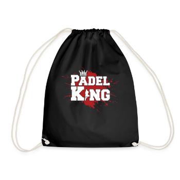 Padel King For the Best Padel Player - Drawstring Bag - black - Front