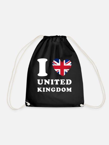 England I love United Kingdom - Turnbeutel - Schwarz