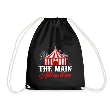 Zirkus Zirkuszelt Clown Geschenk - Turnbeutel - Schwarz - Vorne