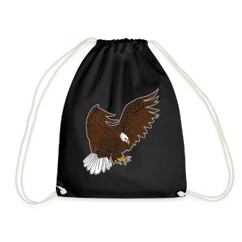 Pygargue à tête blanche - Sac de sport léger - noir - Devant