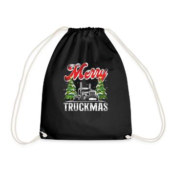 Trucker Truck Driver Christmas Pun - Turnbeutel - Schwarz - Vorne