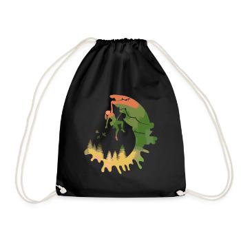 Aquarelle Woodland Cadeau pour femmes - Sac de sport léger - noir - Devant