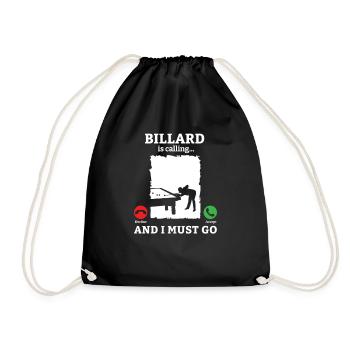 Billard Pool Billard Billardkugel Billardkö 8Ball - Turnbeutel - Schwarz - Vorne