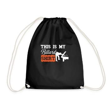 Billiards Pool Billiards Billiards Ball Billiards Cook 8Ball - Drawstring Bag - black - Front