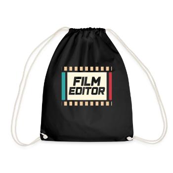 Film Editor Edit Filmeditor Video - Turnbeutel - Schwarz - Vorne
