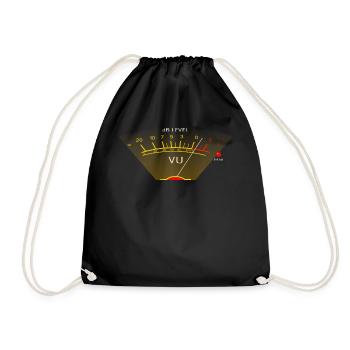 Volume VU Meter Vintage Audiophile - Drawstring Bag - black - Front