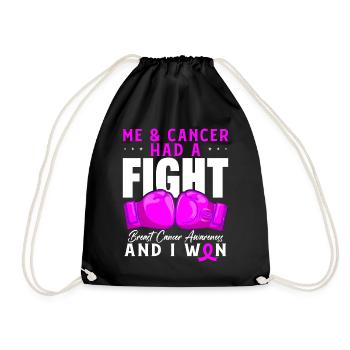 Krebs Chemotherapie Chemo Geschenk - Turnbeutel - Schwarz - Vorne