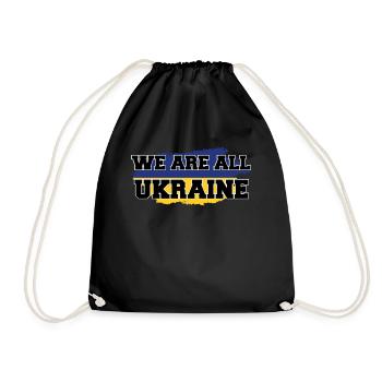 Ukraine We are all Ukraine - Turnbeutel - Schwarz - Vorne