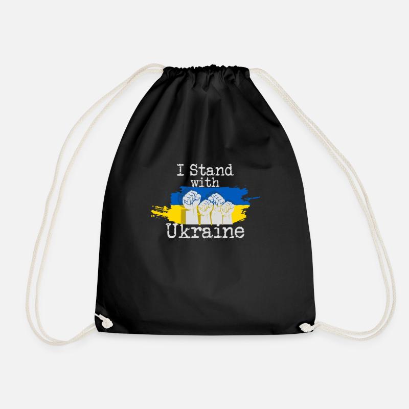 Ukraine I stand with Ukraine - Turnbeutel - Schwarz