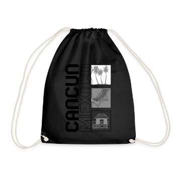 Chemise Mexique, Cancun Mexico Retro Tee, Noël - Sac de sport léger - noir - Devant