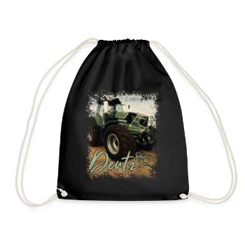 Deutz Traktor Kraftpaket - Traktor Power Pack - Turnbeutel - Schwarz - Vorne
