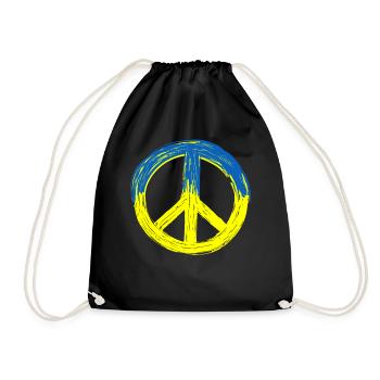 Peace for Ukraine - Drawstring Bag - black - Front