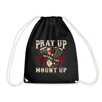 Motorcyclist - Drawstring Bag - black - Front