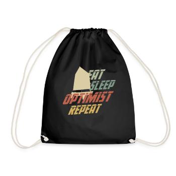 Retro Eat Sleep Optimist Répéter OPTIMIST PRESENT - Sac de sport léger - noir - Devant