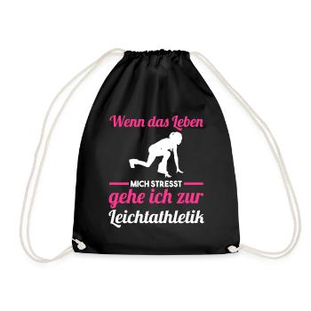 Leichtathletik - Turnbeutel - Schwarz - Vorne