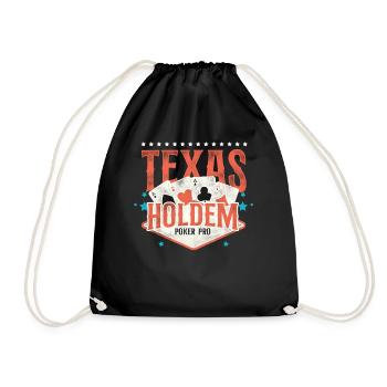 Poker Vintage Texas Holdem Poker - Turnbeutel - Schwarz - Vorne